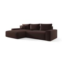ECKSOFA Walken Mit Schlaffunktion - Braun, Holzwerkstoff/Textil (280/185cm) - Fun Möbel