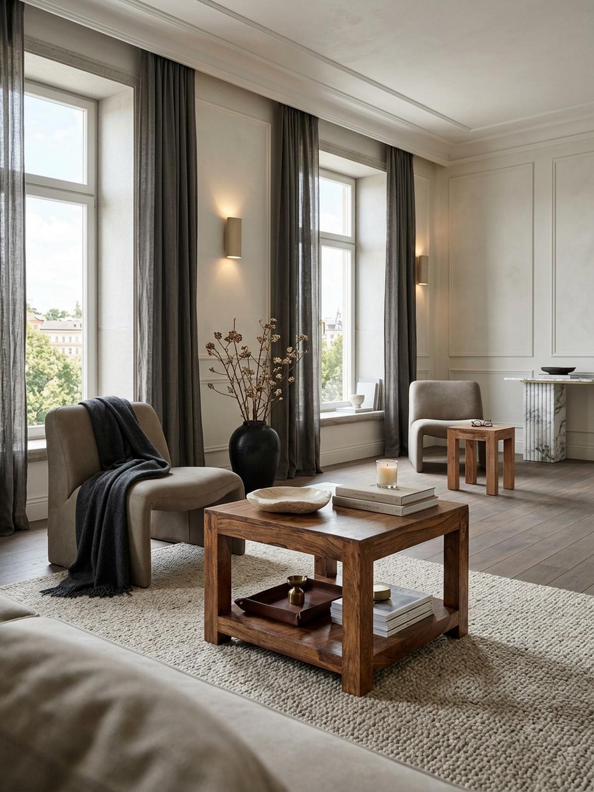 COUCHTISCH Massivholz im Landhausstil mit Ablagefach und pflegeleichter Oberfläche, Braun 60x60x45 cm - Braun, Holz (60/60/45cm) - KADIMA DESIGN
