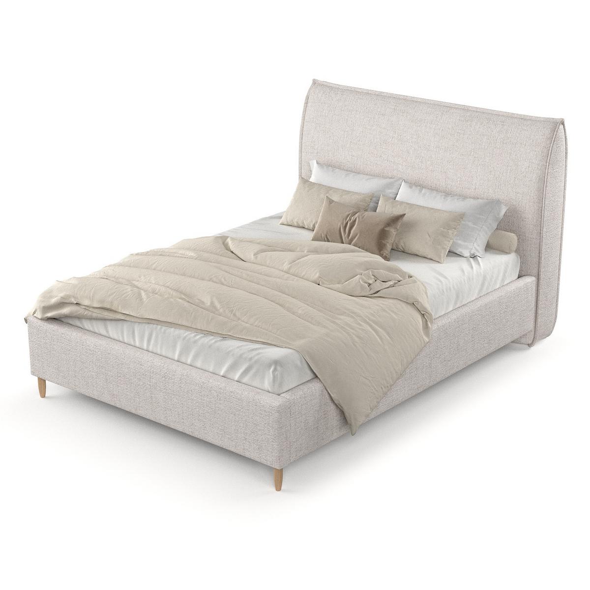 POLSTERBETT Mira 180/200 cm Hellbeige im Neve Stoff - Sandfarben/Naturfarben, Holz/Holzwerkstoff (180/200cm) - AltaBeds