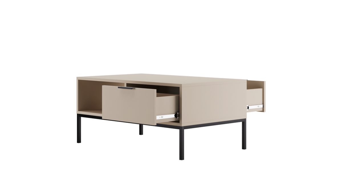 COUCHTISCH Austin 60/45/100 - Kaschmir/Schwarz, Holzwerkstoff (100/60/45cm) - RAUMHIRSCH FURNITURE