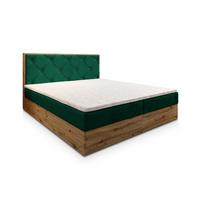 BOXBETT FOSCO 180x200 cm mit Matratze und Topper - Grün - Grün, Holz (180/200cm) - MASSENO