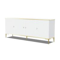 KOMMODE Weiß, Gold 182/73/40 - Weiß, Holzwerkstoff (182/73/40cm) - RAUMHIRSCH FURNITURE