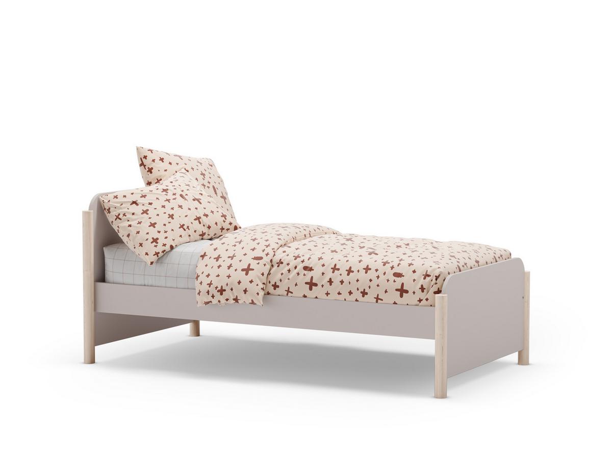 BETT Enola Beige 199/107.2/70 cm - Beige, Holz (190/90cm) - Calicosy