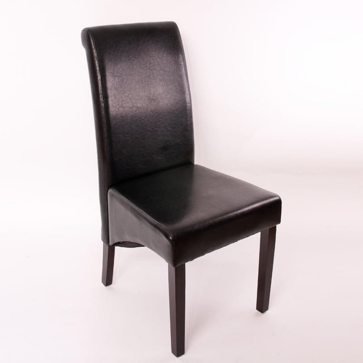 ESSZIMMERSTUHL Schwarz, Dunkelbraun 2er-Set - Dunkelbraun/Schwarz, Leder (46/99/50cm) - MCW