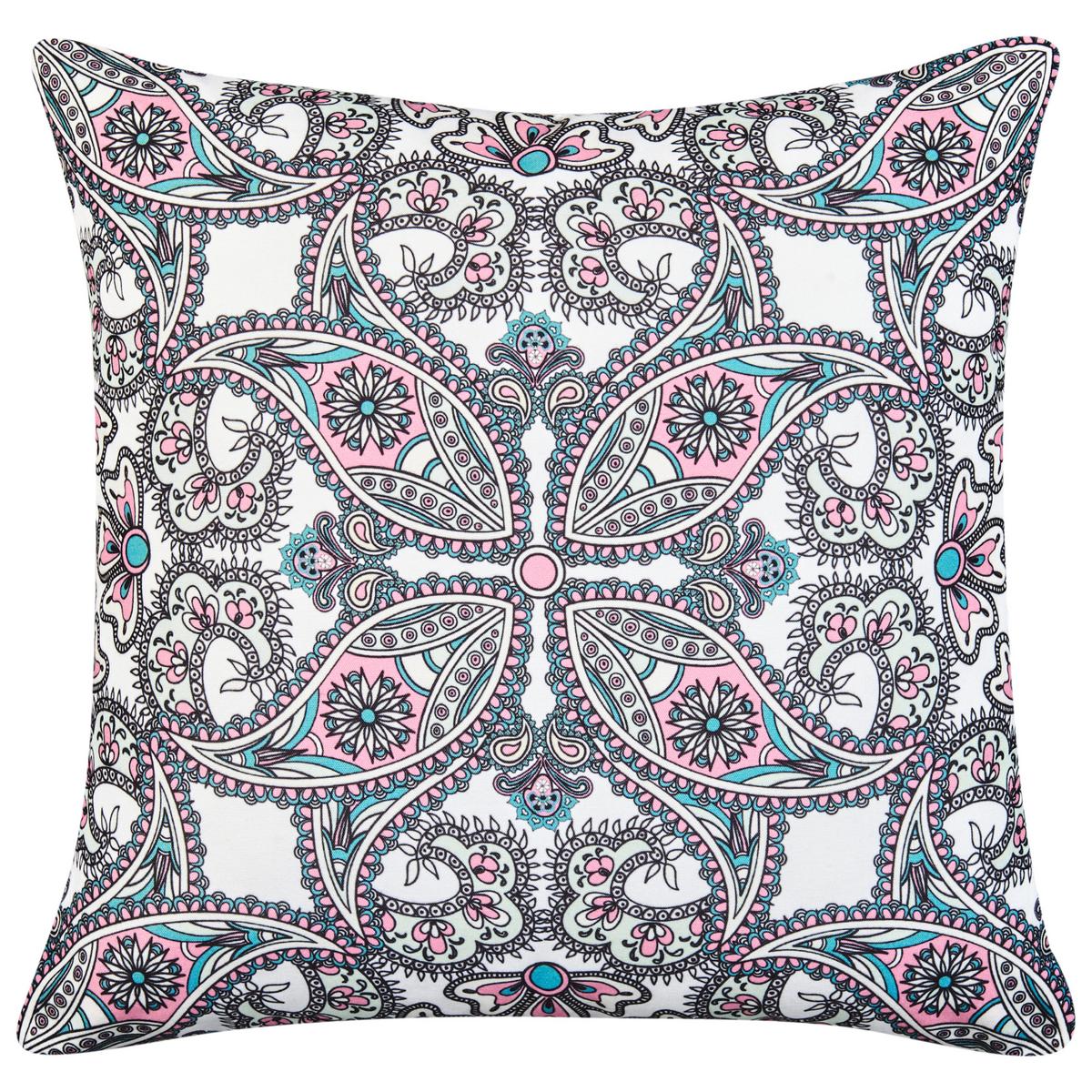 GARTENKISSEN 3er-Set Purpur 45/45 cm Tide - Pink/Violett, Textil (45/10/45cm) - Beliani