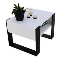 COUCHTISCH Karo65 65/45/53,6 - Schwarz/Weiß, Holzwerkstoff (53.6/65/45cm) - RAUMHIRSCH FURNITURE