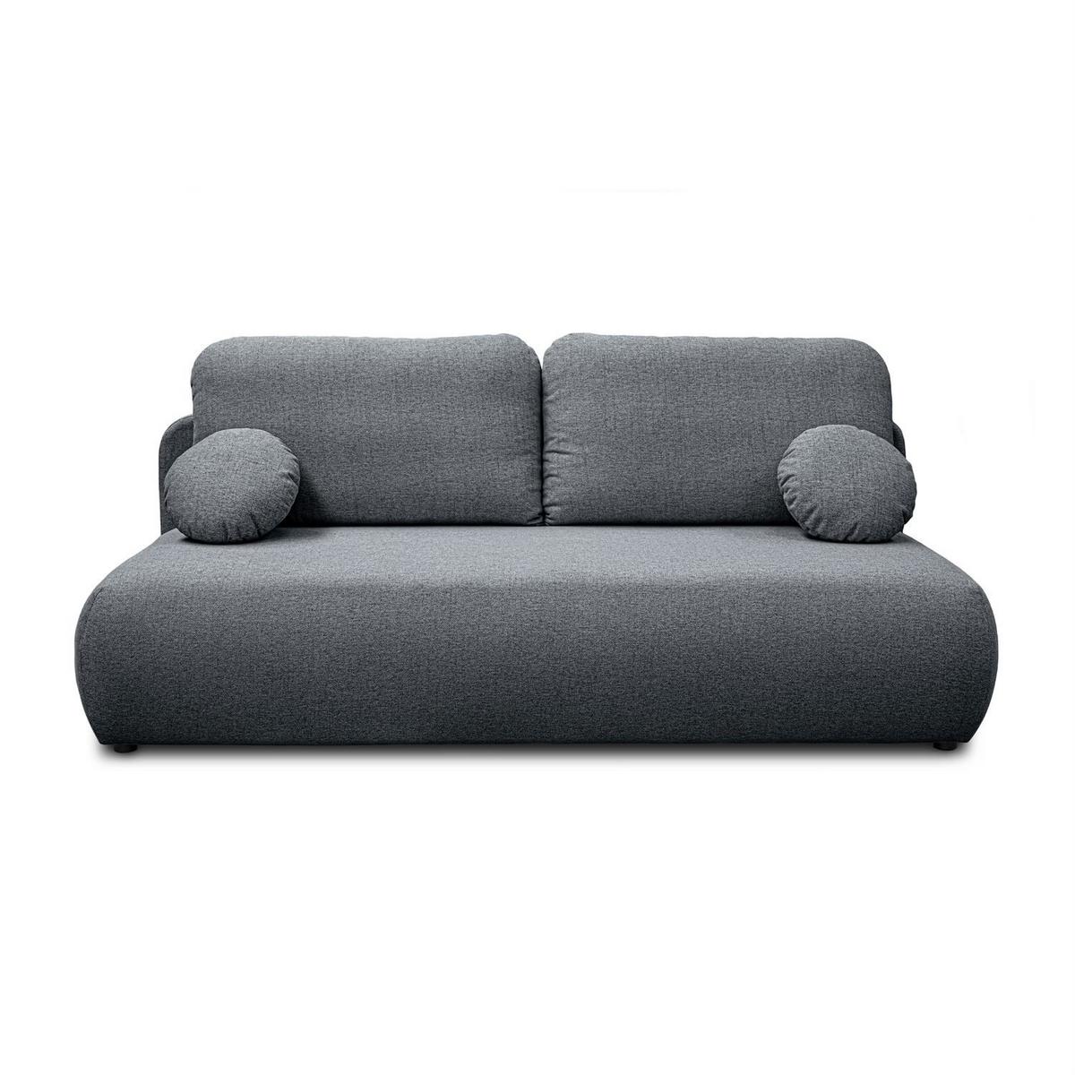 SCHLAFSOFA CLAIRE, zweisitzig, mit Schlaffunktion, Neve 90 - Grau, Textil (208/90/95cm) - Lookway