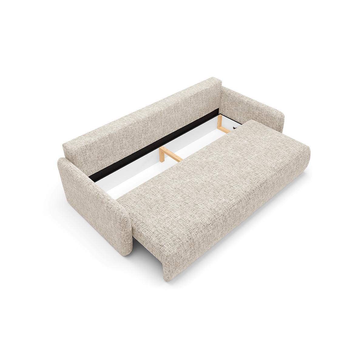 SOFA Lazare 3 Sitzplätze Hellgrau - Grau, Holz (217/86/102cm) - Petits-meubles