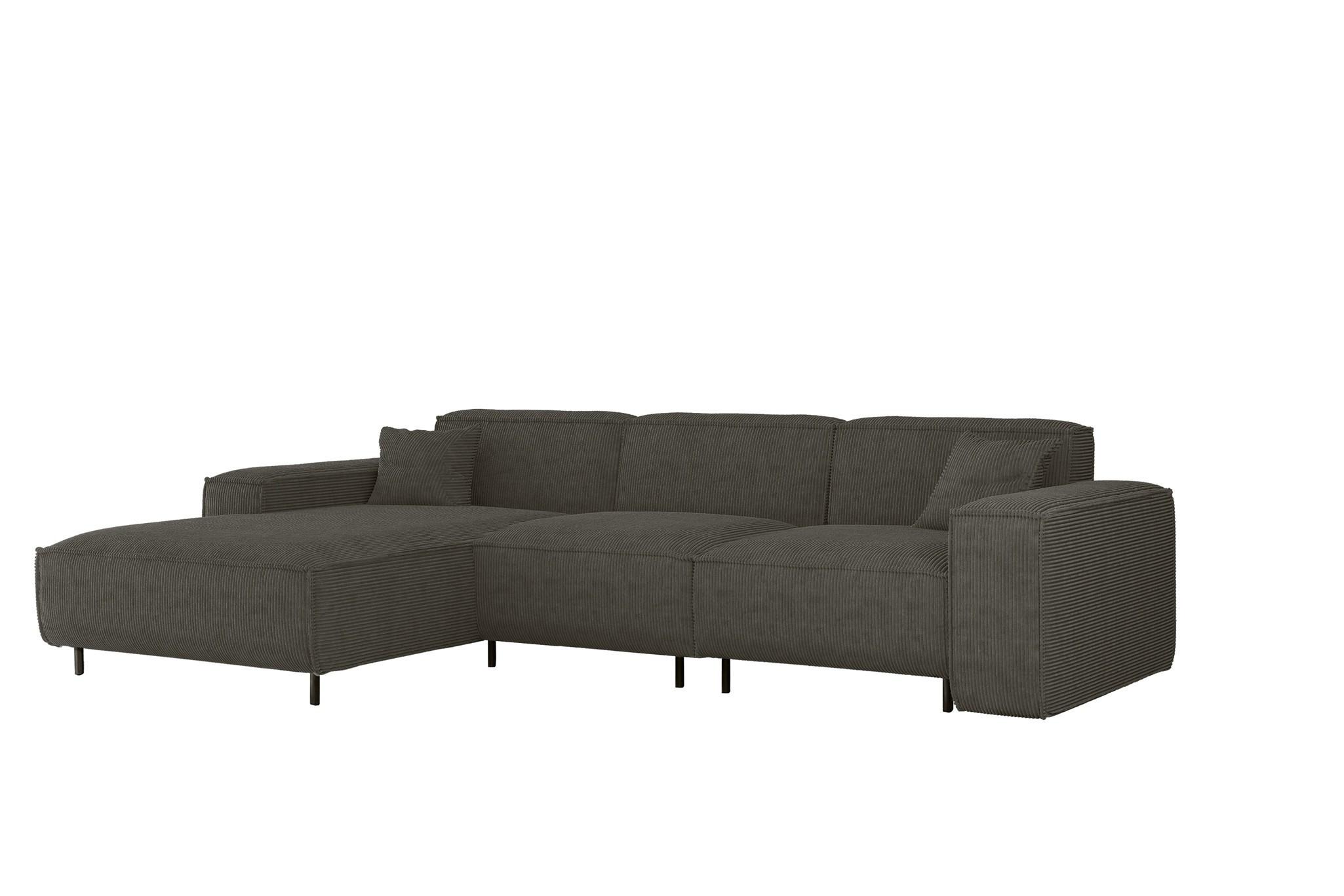 ECKSOFA Gloria In Scala - Anthrazit, Holzwerkstoff/Textil (165/266cm) - Fun Möbel