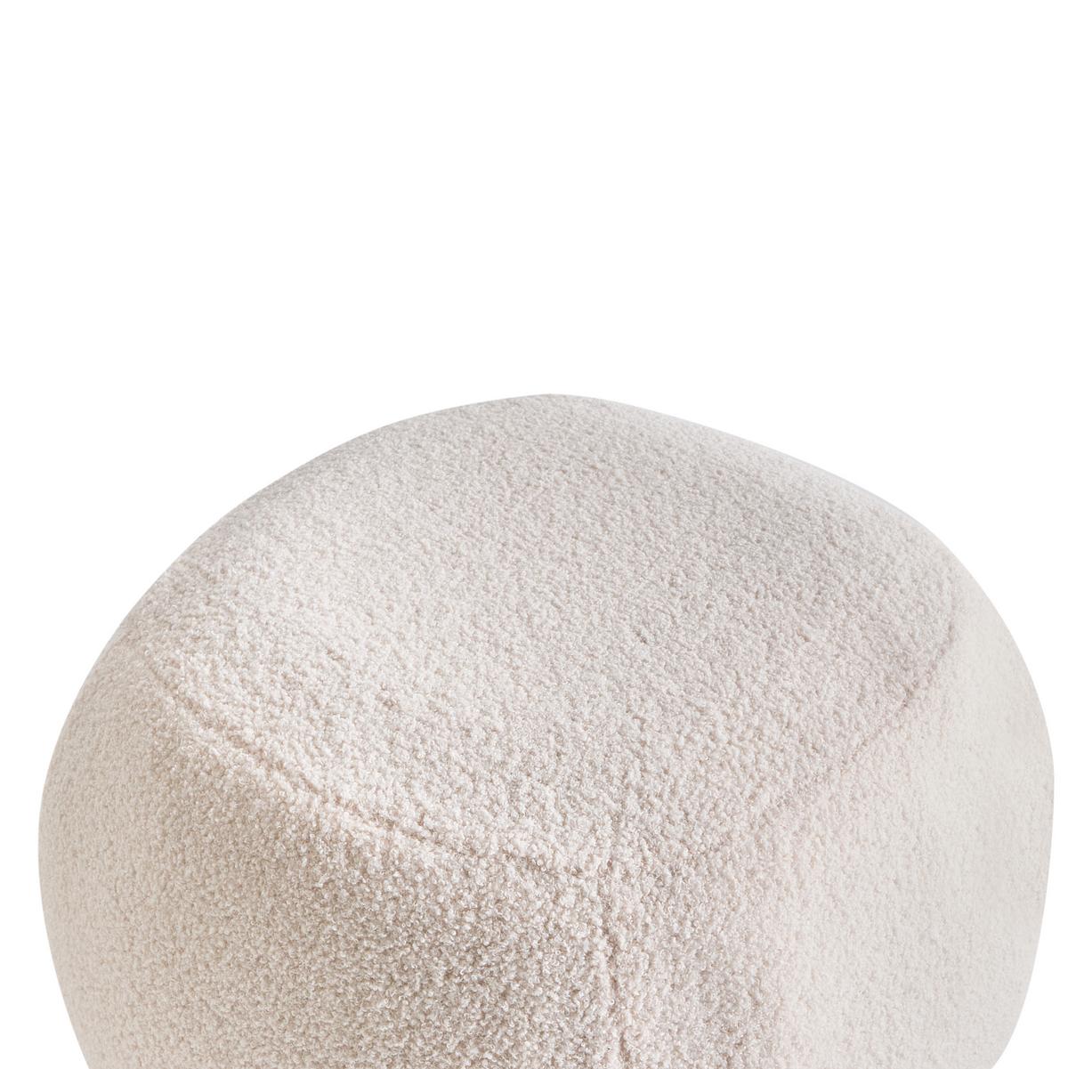 POUF Cremeweiß Barron - Weiß, Textil (50/33/50cm) - Beliani