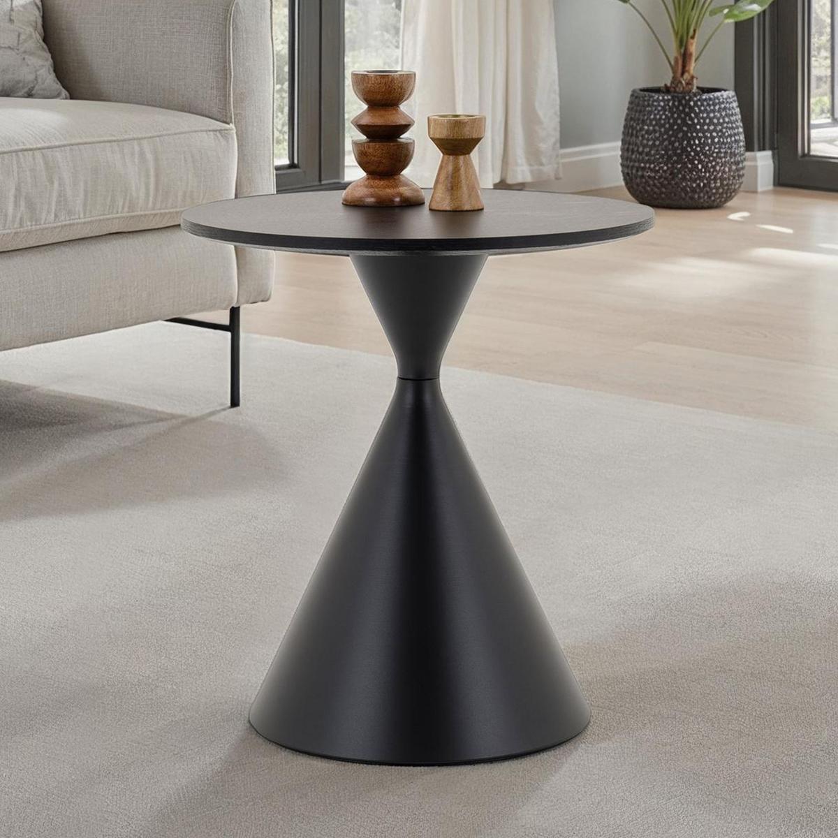 COUCHTISCH ISOMA schwarz - Schwarz, Metall (50/50/55cm) - IDIMEX