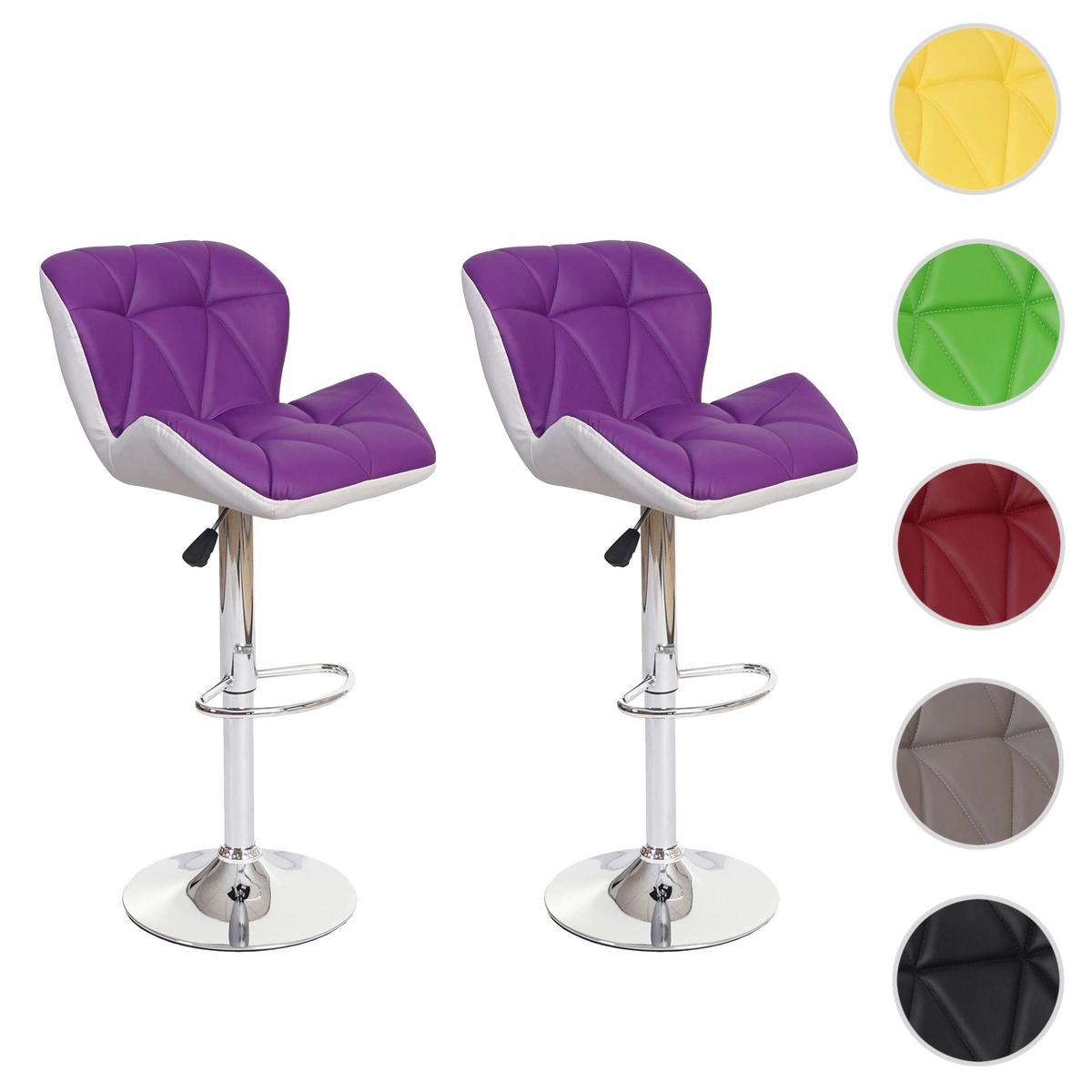 BARHOCKER Violett 2er-Set - Violett, Textil (44/106/49cm) - MCW