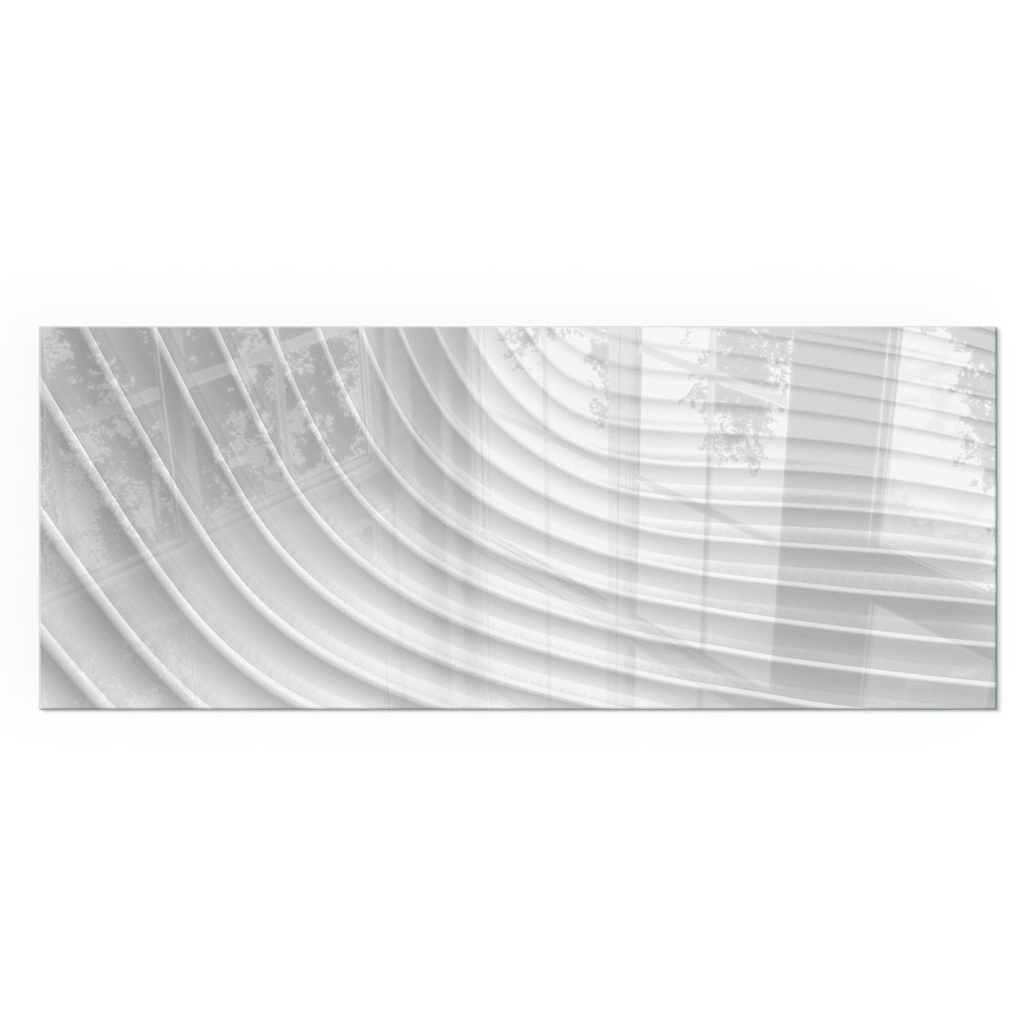 GLASPLATTE für Kamin 125x50 cm - Weiß, Glas (125/50/0.4cm) - TULUP