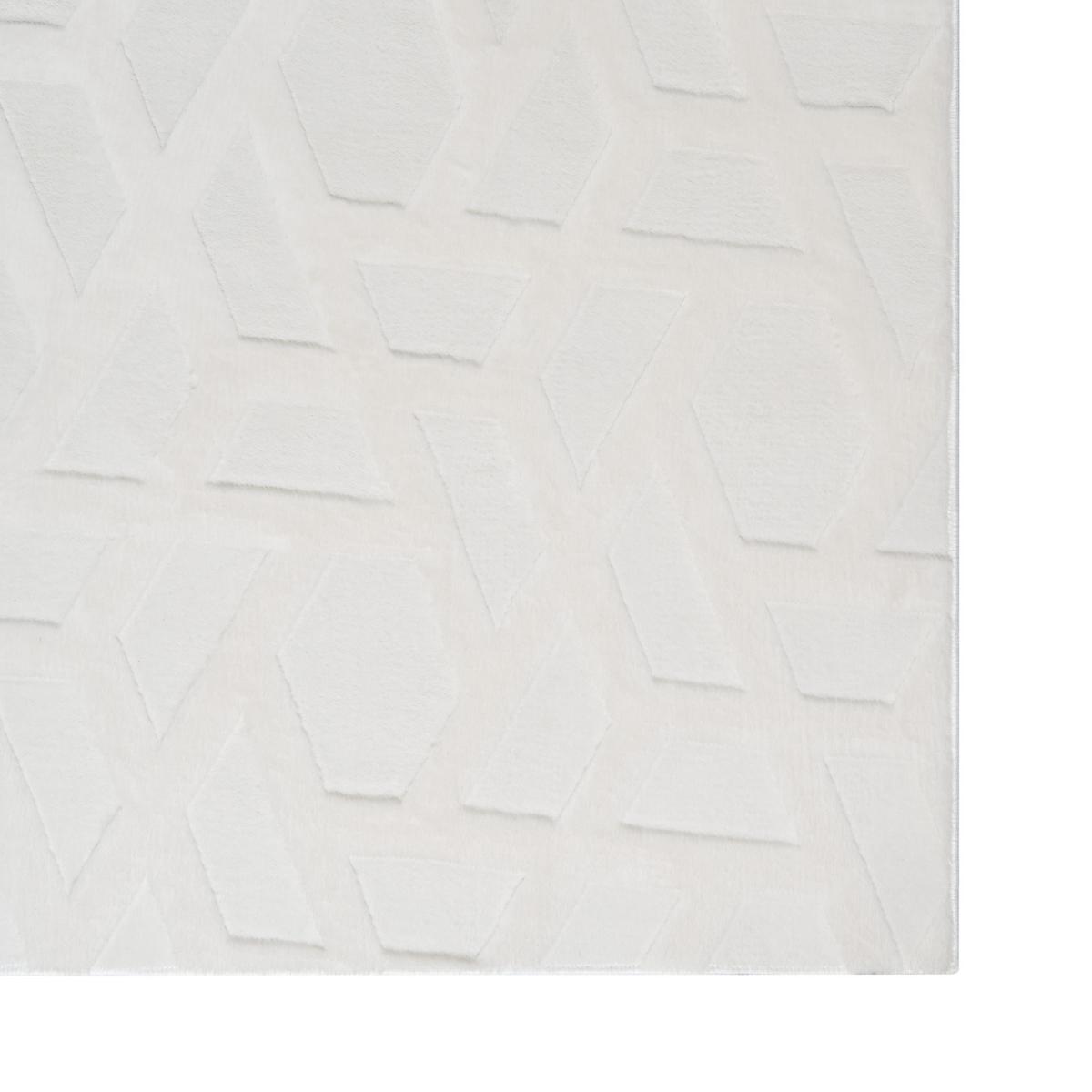 TEPPICH Cremeweiß 160/160 cm Antero - Creme/Weiß, Textil (160/160cm) - Beliani