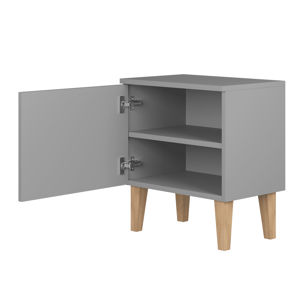 KINDER-NACHTTISCH Kubi Grau 34/50/56 - Grau, Holzwerkstoff (34/50/56cm) - RAUMHIRSCH FURNITURE