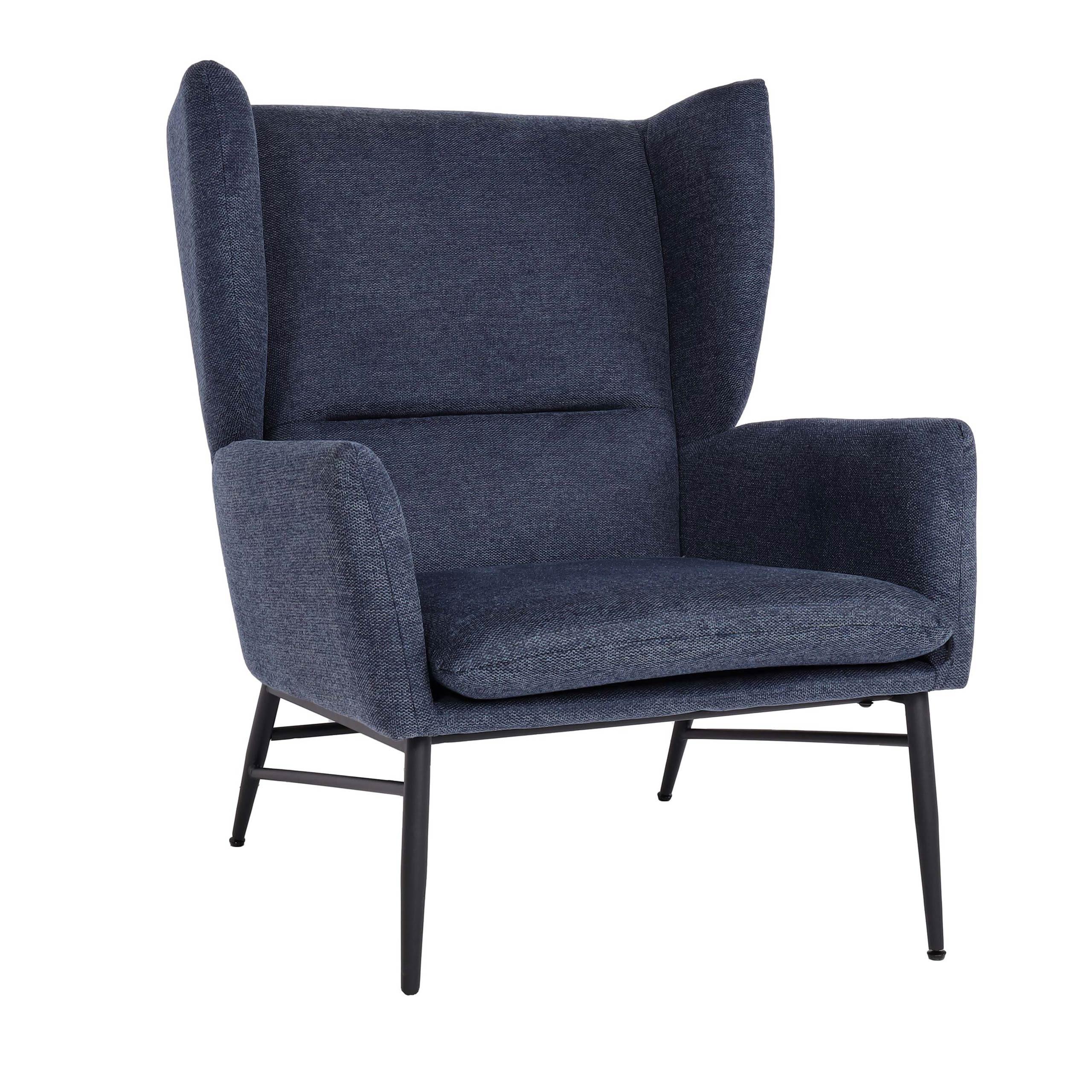 LOUNGE-SESSEL Blau - Blau, Textil (73/96/82cm) - MCW