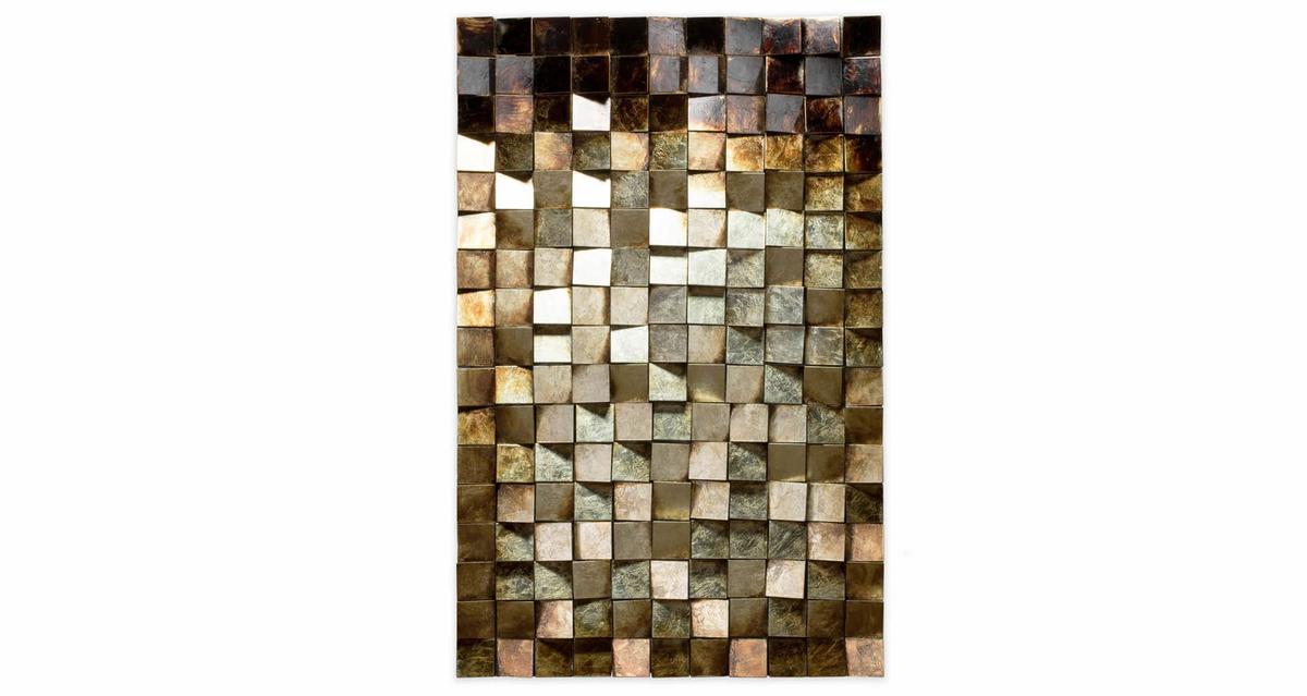 WANDBILD Silber 62/104 cm - Silberfarben/Braun, Holz/Kunststoff (6.8/104cm) - KUNSTLOFT