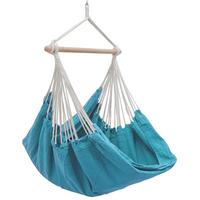 XXL-FAMILIEN-HÄNGESESSEL bis 150kg, 190/140cm, Blau - Blau, Textil (140/155/190cm) - Amanka