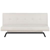 3-SITZER-SCHLAFSOFA cremeweiß Leeds - Schwarz/Weiß, Textil (188/85/93cm) - Beliani