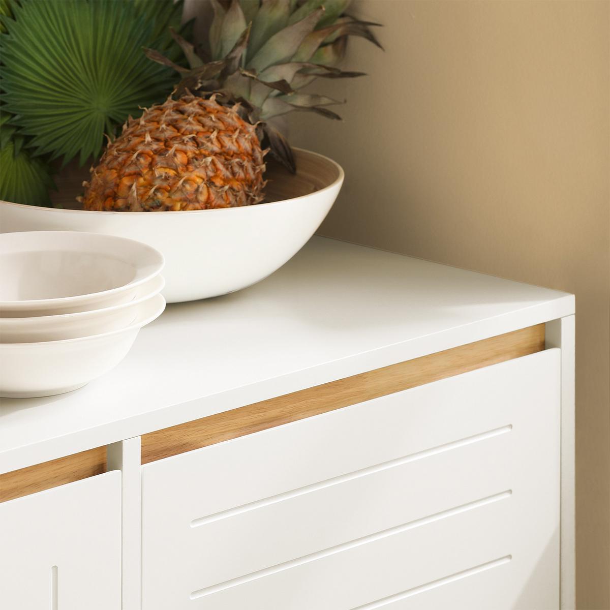 SIDEBOARD Weiß-Natur - Weiß, Holz/Holzwerkstoff (120/90/40cm) - SoBuy