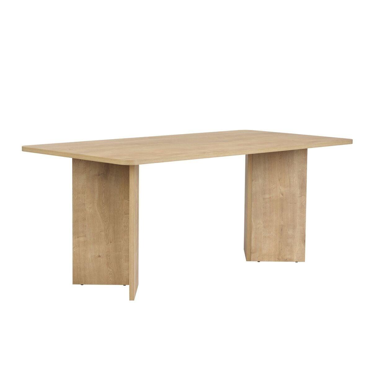 ESSTISCH mit rechteckiger Tischplatte 35/46/180 cm - Eichefarben, Holzwerkstoff (96/90/75cm) - Calicosy