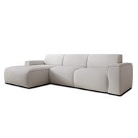 ECKSOFA L Form Didim mini Weiß 310/165/78 cm – stilvolle kleine Eckcouch L - Schwarz/Weiß, Kunststoff/Textil (165/310cm) - AX Living
