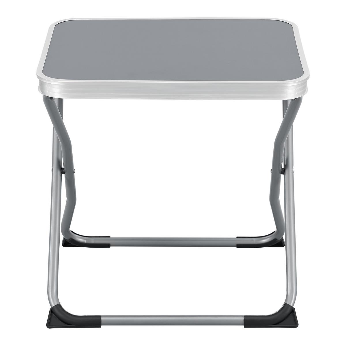KLAPPHOCKER Barete - Grau, Textil/Metall (47/47/37cm) - [en.casa]
