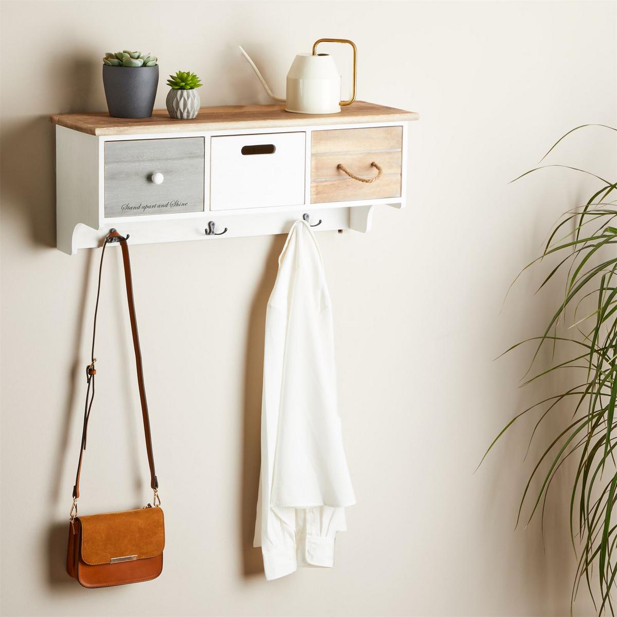 WANDGARDEROBE SALVA weiß - Weiß, Holz (73/28/25cm) - CARO-Möbel