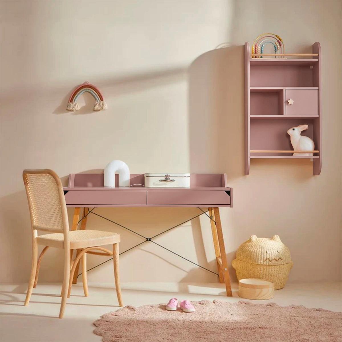 SCHREIBTISCH Lotta Rose - Rosa, Holzwerkstoff (120/60/86cm) - Petits-meubles
