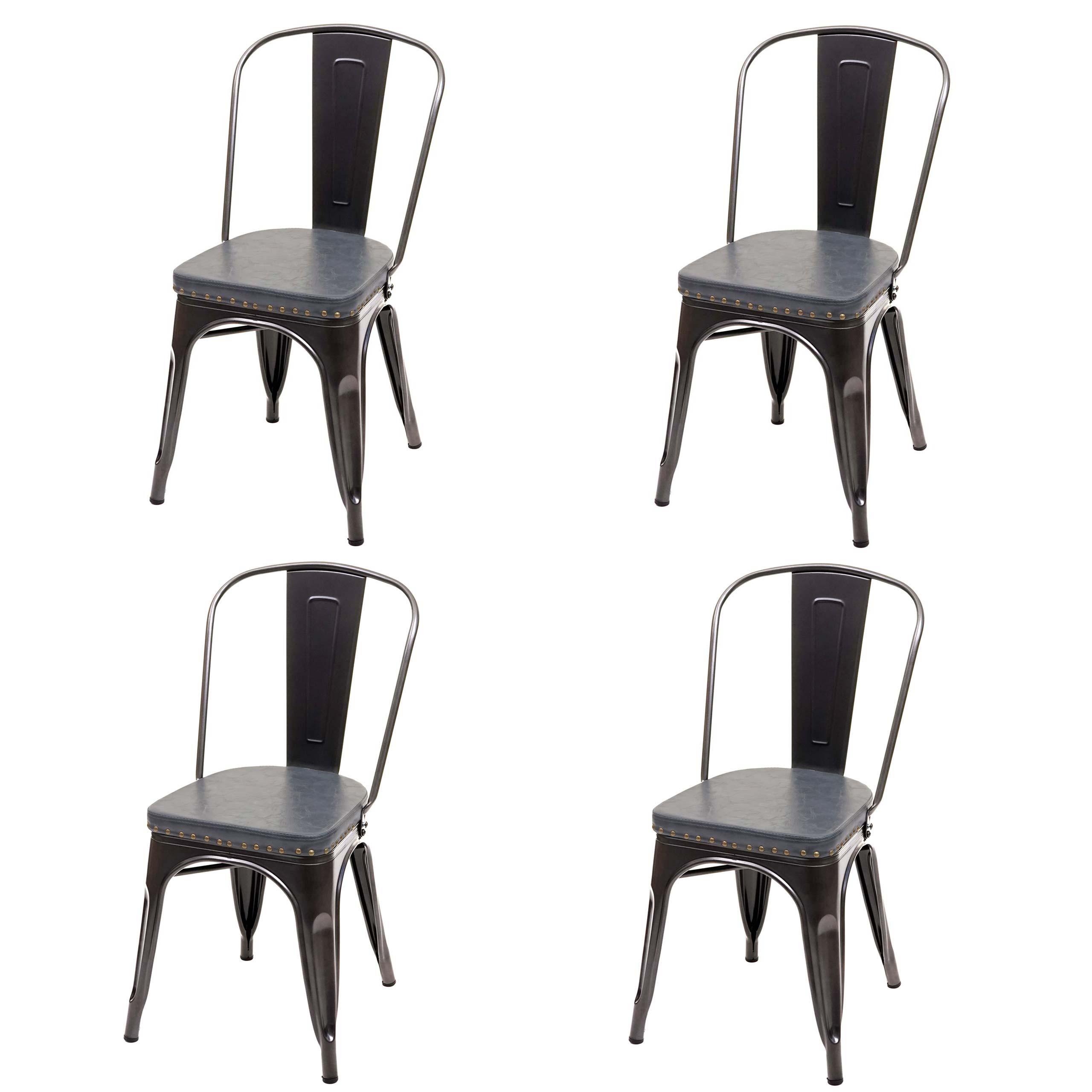 ESSZIMMERSTUHL H10E Grau 4er-Set - Grau, Metall (44/85/49cm) - MCW