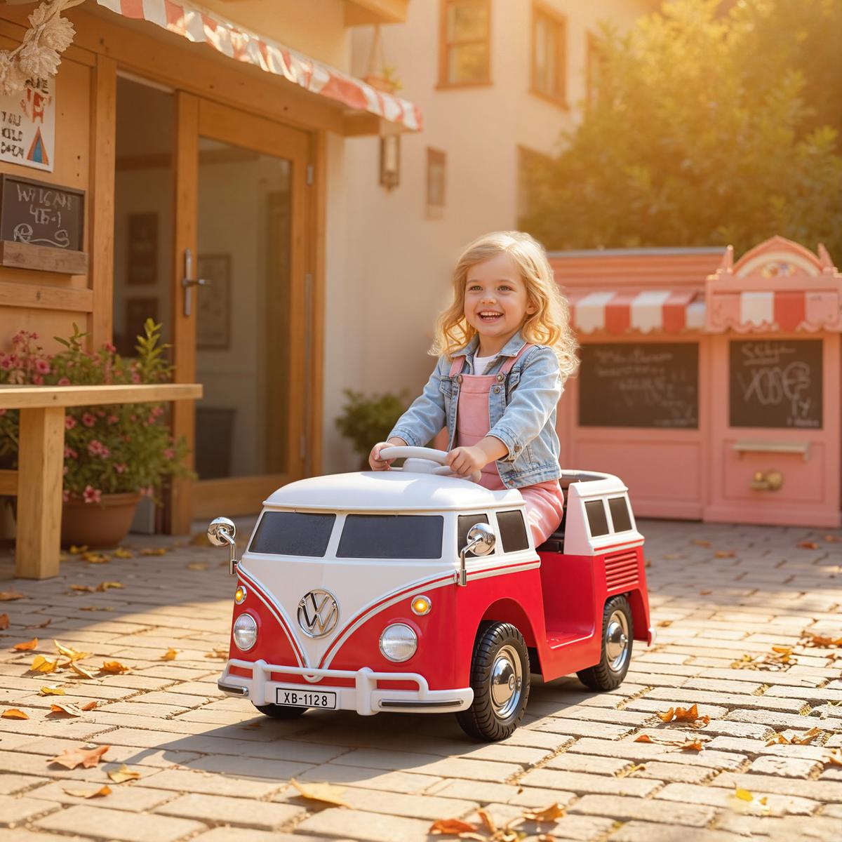 KINDER Elektroauto, 12V Kinderfahrzeug mit MP3 Doppelmotor Hupe LED Sanftanlauf - Rot, Metall (89/49/41.5cm) - AIYAPLAY