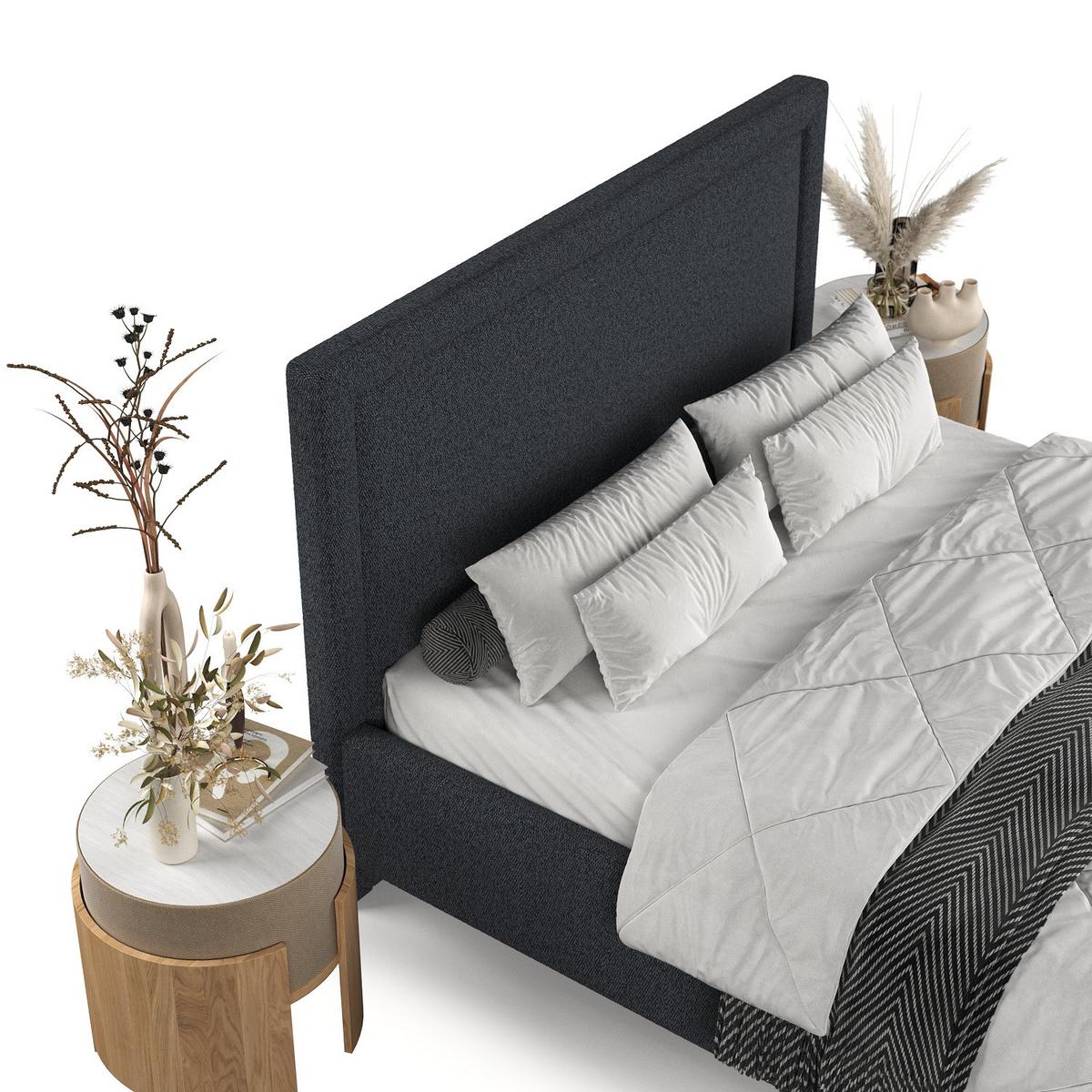 POLSTERBETT Vega 120/200 cm Anthrazit im Riva Stoff - Anthrazit/Naturfarben, Holz/Holzwerkstoff (120/200cm) - AltaBeds