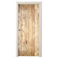 TÜRAUFKLEBER Holz - Vintage - Regal - Eiche Fototapete selbstklebend 80x205 cm - Türtapete - Honigeiche, Kunststoff (80/0.1cm) - MuchoWow