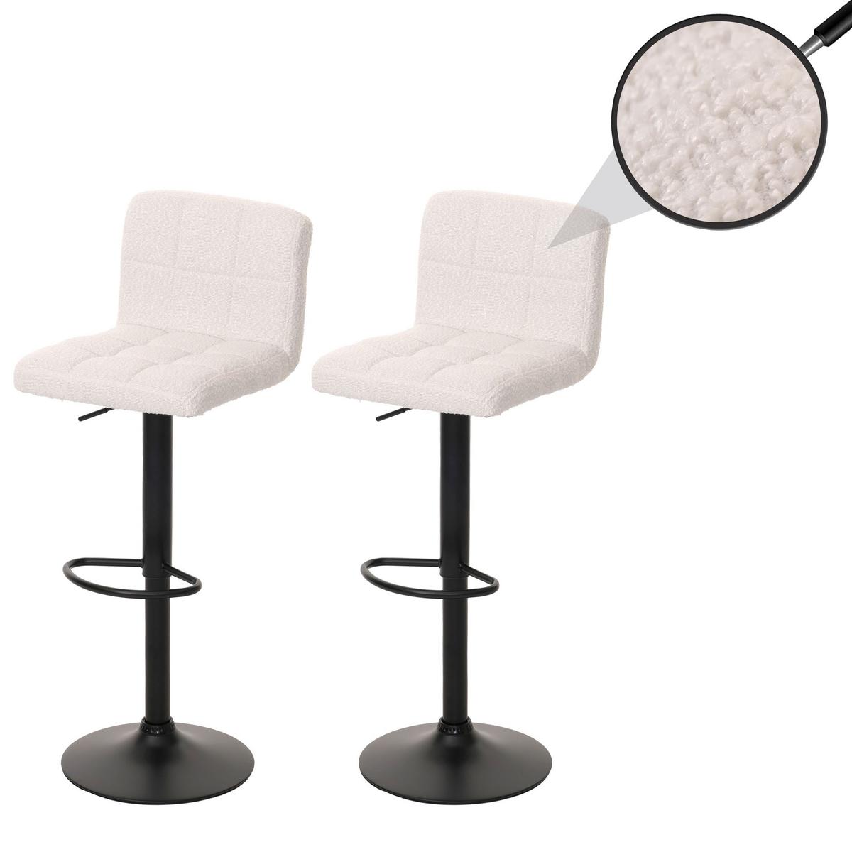 BARHOCKER Cremeweiß 2er-Set - Weiß, Textil (38/107/41cm) - MCW