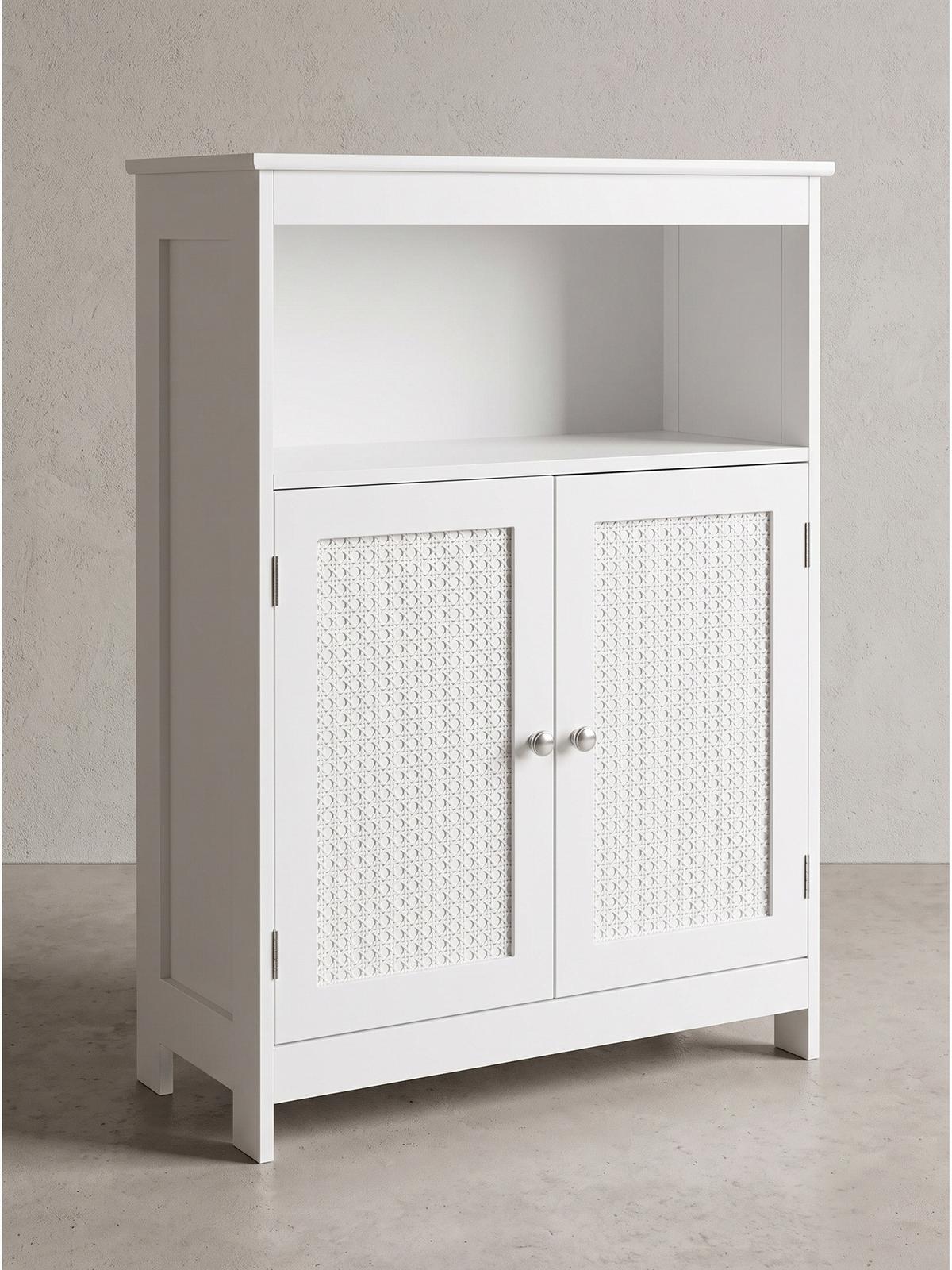 BADSCHRANK ADOUR, MDF, mit Stauraum, Weiß, 60 x 28 x 80 cm - Weiß, Holzwerkstoff/Metall (60/80/28cm) - KADIMA DESIGN