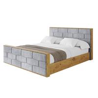 POLSTERBETT mit Bettkasten, Fußteil und Lattenrost, Boxbett mit Matratze H3/H4 - ENZO8-Z 180x200 Hellgrau - Hellgrau, Holzwerkstoff/Textil (180/200cm) - ALTDECOR