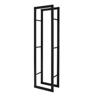 KAMINHOLZREGAL 40x150x25 cm rechteckig Schwarz aus Metall Innen/Außen - Schwarz, Metall (25/150/40cm) - ML-DESIGN