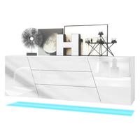 SIDEBOARD Houston Weiß Hochglanz - Weiß Hochglanz, Holzwerkstoff (178/57.5/38.5cm) - Vladon
