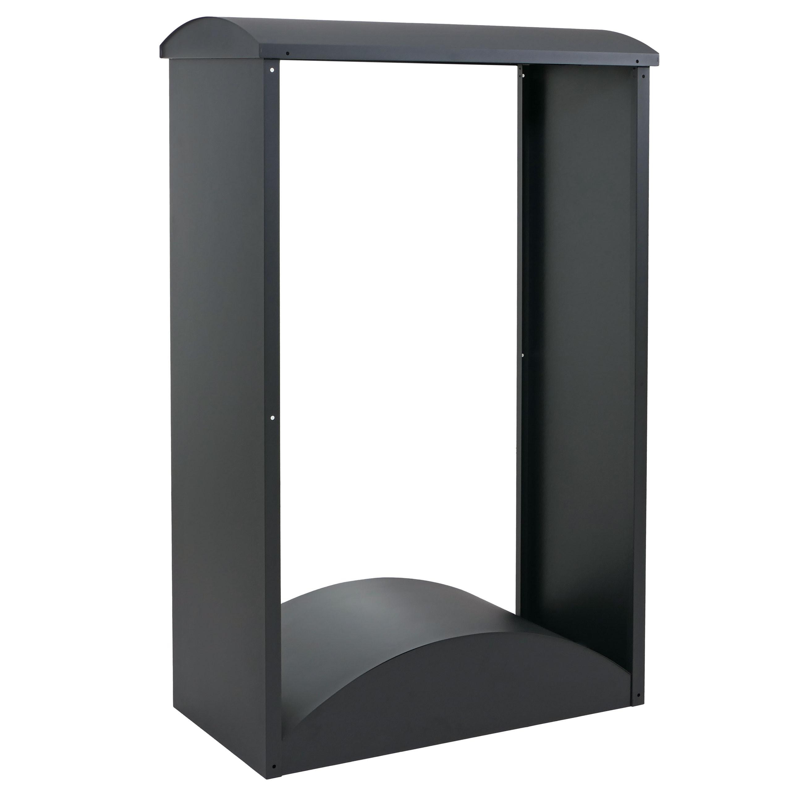 BRENNHOLZLAGER Anthrazit - Anthrazit, Metall (98/160/50cm) - MCW