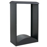 BRENNHOLZLAGER Anthrazit - Anthrazit, Metall (98/160/50cm) - MCW