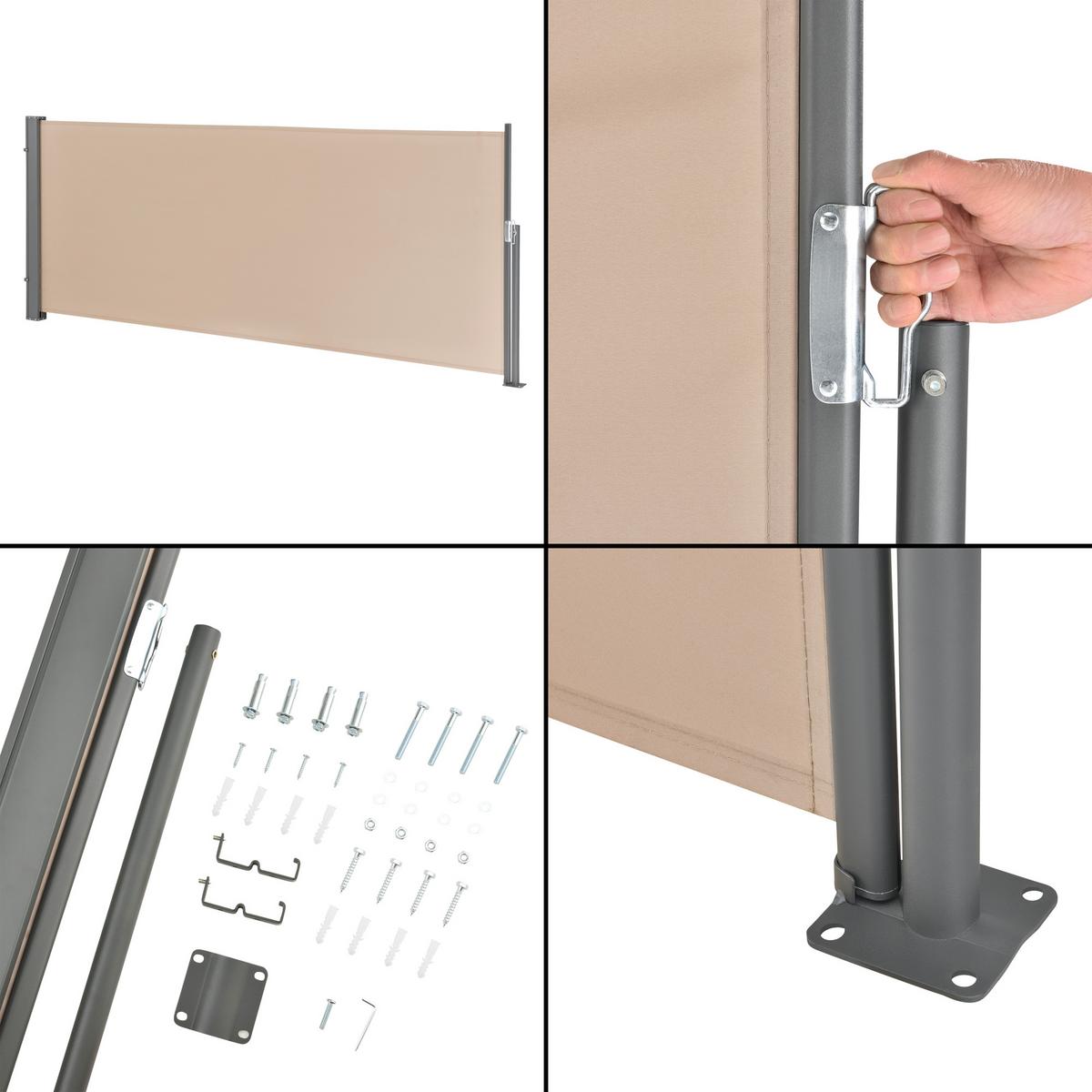 SEITENMARKISE Mulhacén - Sandfarben, Textil (300/140cm) - pro.tec