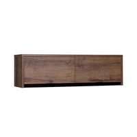 WANDREGAL Devon mit 2 Türen, Eiche monastery - Eichefarben/Schwarz, Holzwerkstoff/Metall (120/32/35cm) - Beautysofa
