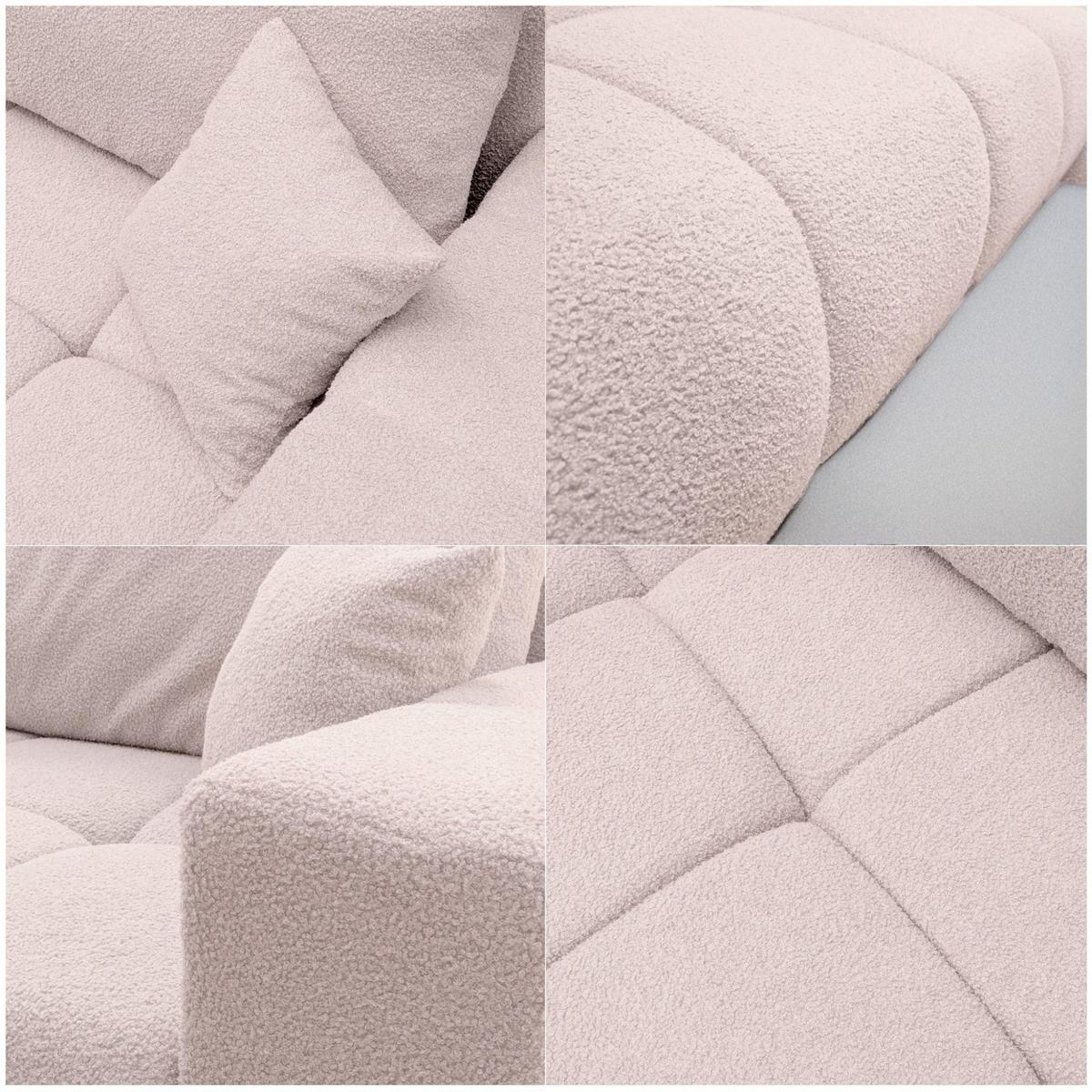 ECKSOFA Anabel Max Mit Schlaffunktion - Creme, Holzwerkstoff/Textil (145/278cm) - Fun Möbel