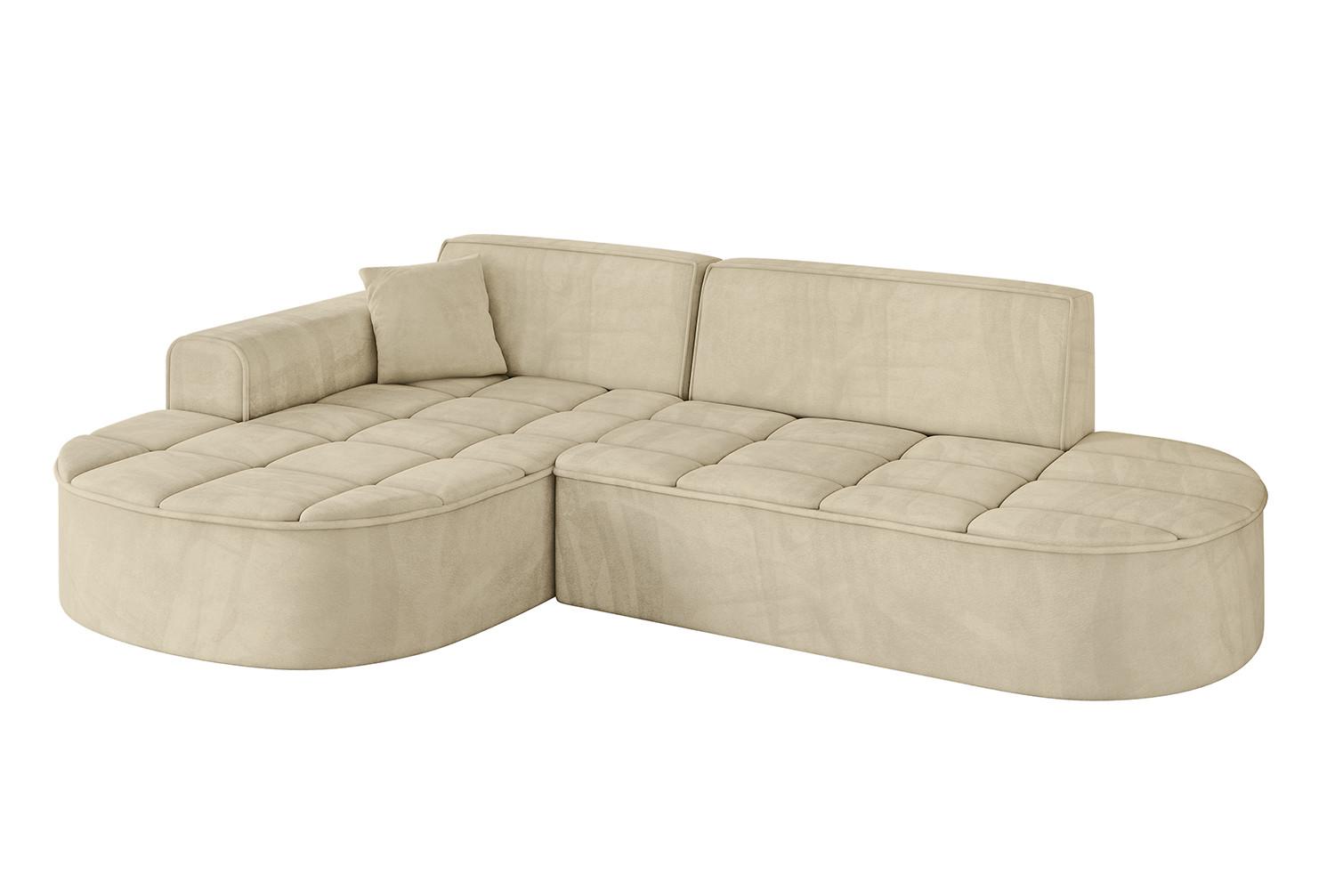ECKSOFA Ottomane Links TARO-L1 - 243x171x79,5 cm Beige - Beige, Holzwerkstoff/Textil (243/171cm) - ALTDECOR