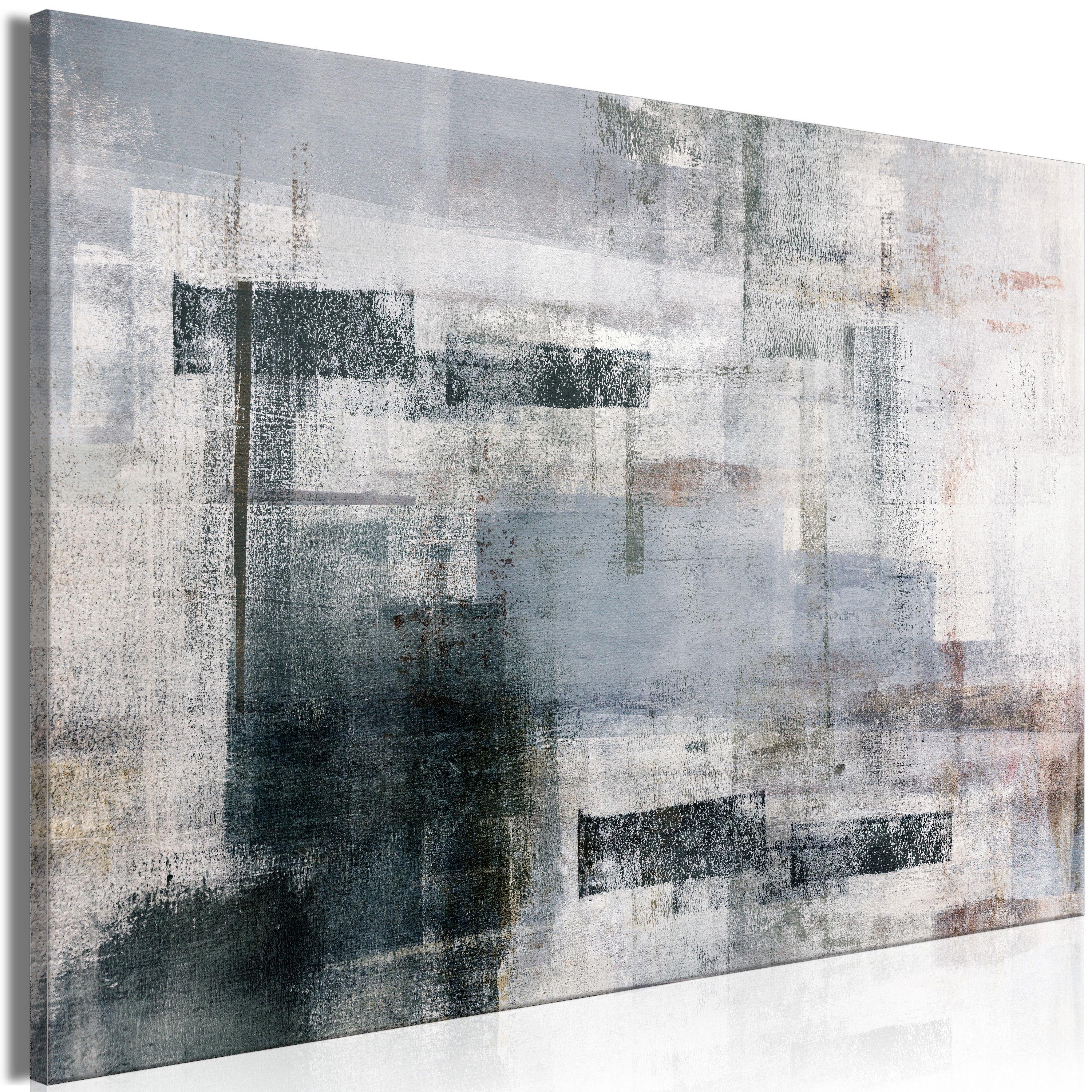 KUNSTDRUCK Grau 60/40 cm - Schwarz/Grau, Textil (60/40cm) - KUNSTLOFT
