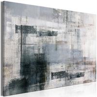 KUNSTDRUCK Grau 60/40 cm - Schwarz/Grau, Textil (60/40cm) - KUNSTLOFT