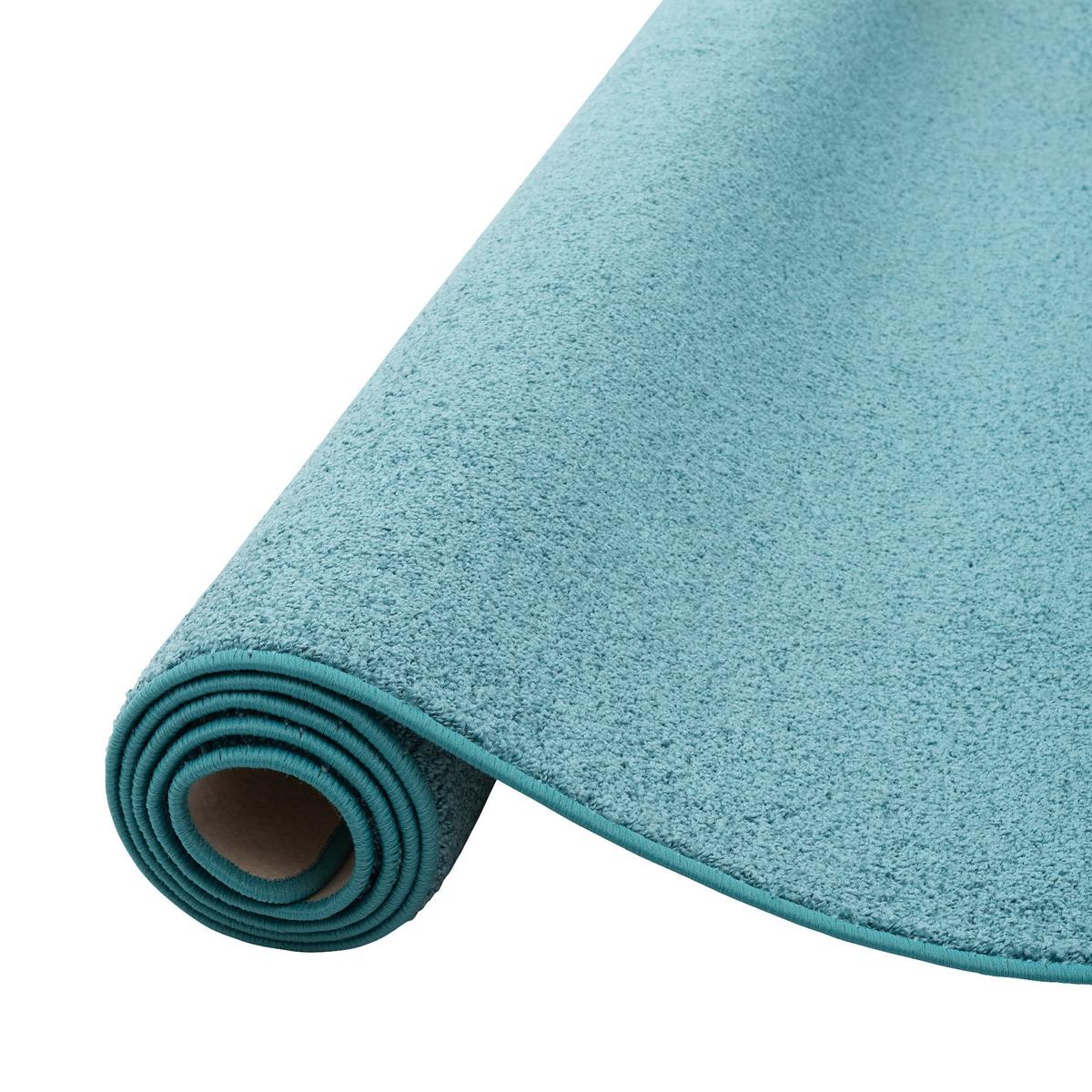 HOCHFLOR VELOURS TEPPICH MONA - Petrol, Textil (80/200cm) - Snapstyle