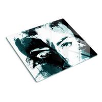 GLASPLATTE 60x52 cm Abstrakte Frau - Schwarz, Glas (60/0.4/52cm) - TULUP