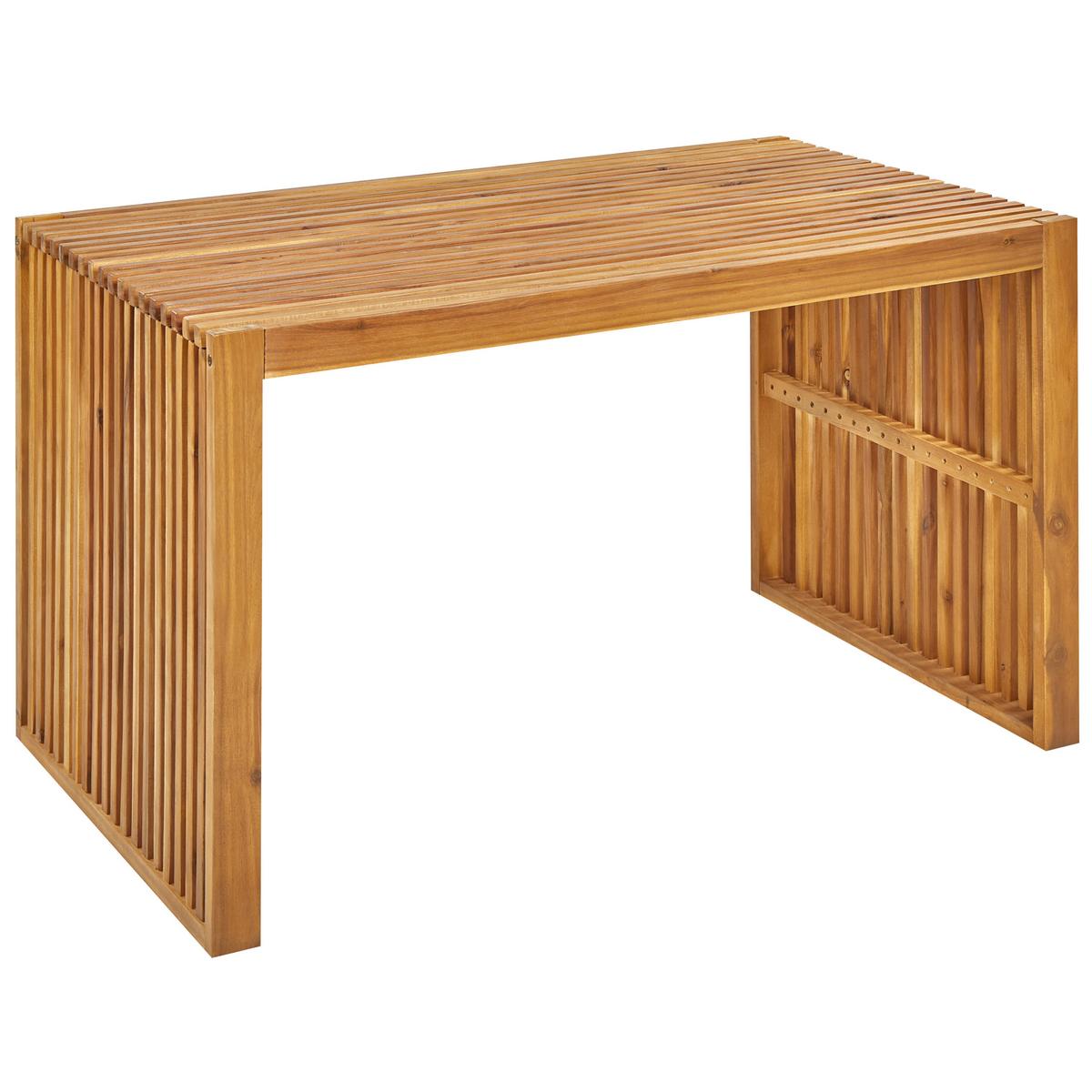 GARTENMÖBEL SET 4-Sitzer Akazienholz hellbraun 5-teilig Bellano - Hellbraun, Holz - Beliani