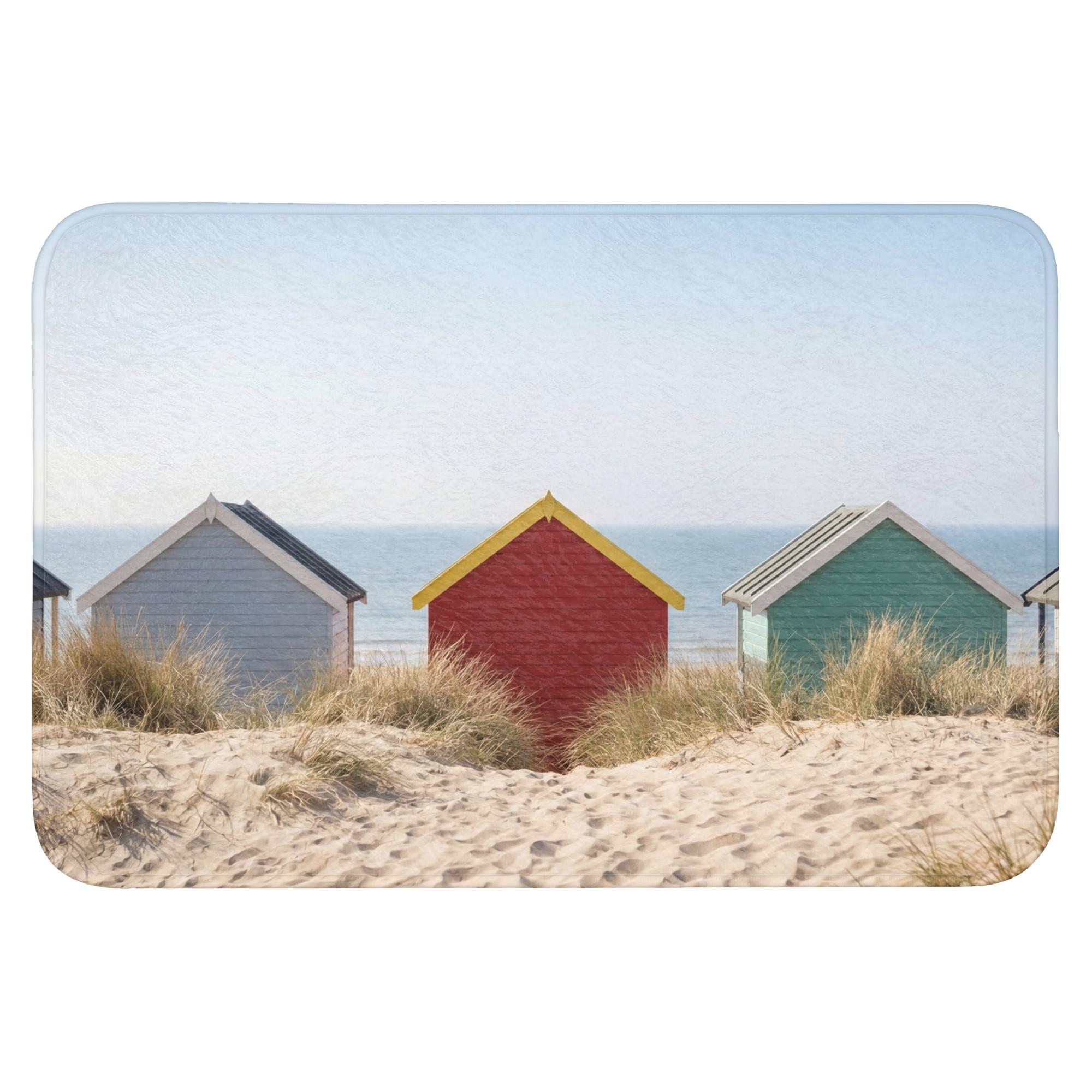 BADEMATTE Strand - Ferienhäuser - Farbenfroh - Dünen Badvorleger 90x60 cm - Multicolor, Textil (90/60cm) - OnlyWow